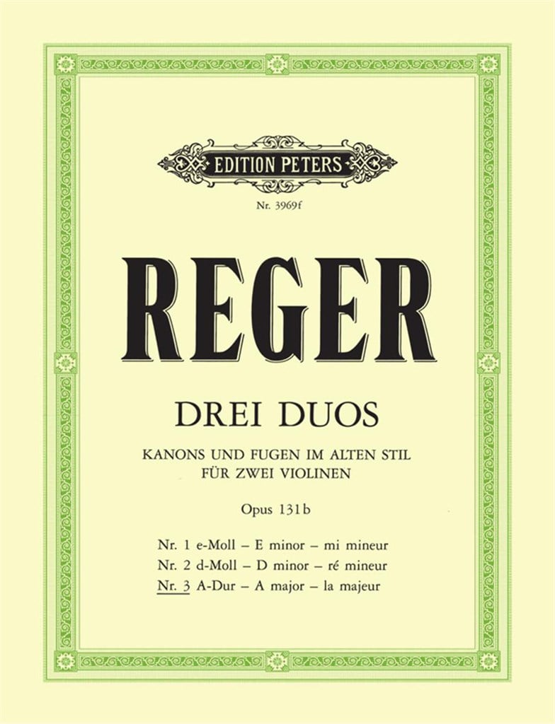 3 Duets Op.131b: No.3 in A